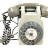 Vintage French Telephone Wall Hanging Grey Rotary Dial circa 1970-80's