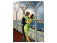 Vintage French Oil Painting "Contes D'Hoffman (Barcarolle)" Translated 'Hoffmans Stories' On Board Wall Decor Decoration c1998