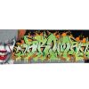 Vintage French Graffiti Tag Painting On Stretched Canvas Pennywise Colourful Wall Decor Decoration