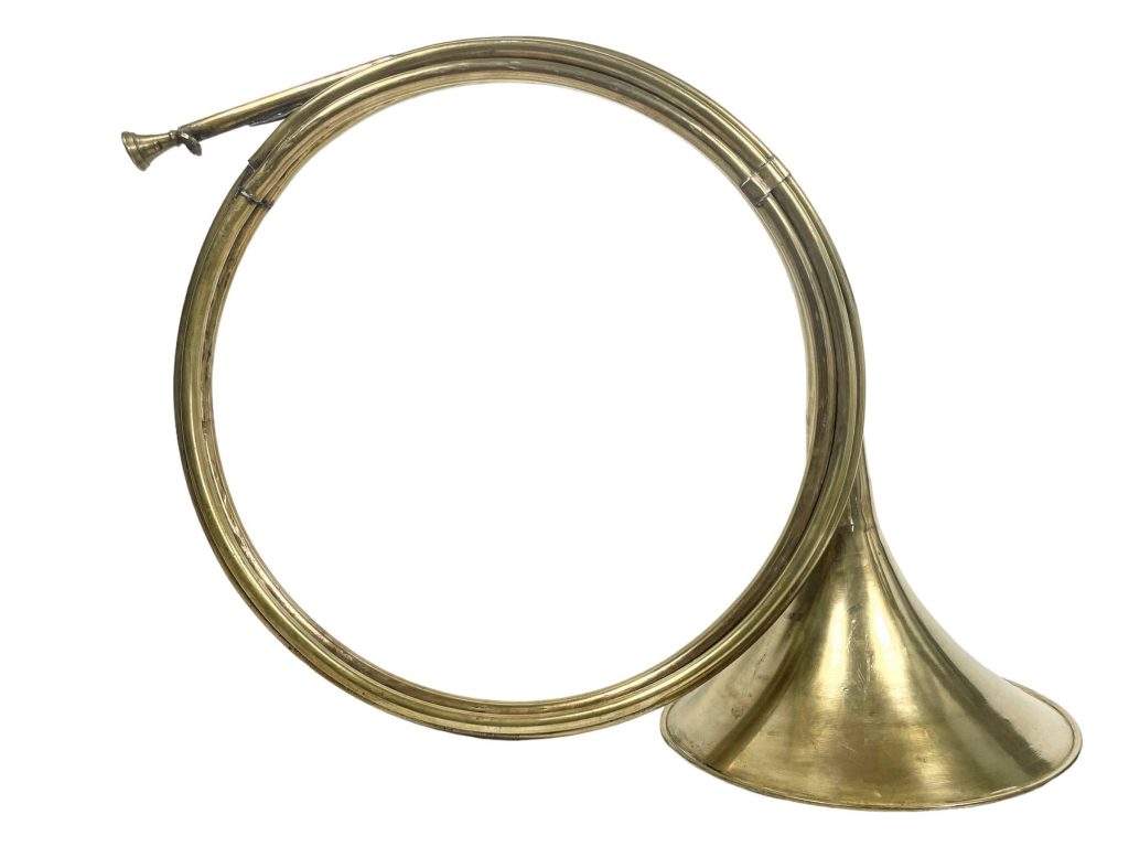 Vintage French Hunting Horn Traditional Musical Instrument Warning Scarer Brass circa 1960-70’s