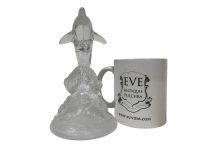 Alternative view of Vintage French Solid Glass Dolphin Decorative Ornament Figurine Decor c1980-90's