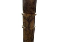 Alternative view of Vintage Italian Alabaster Heavy Stone Square Plinth Stand Display Shelf Pedestal circa 1960-70's