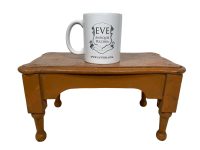 Alternative view of Vintage French Tiny Small Wooden Stool Foot Rest Chair Seat Step Stand Kitchen Table Farm Cow Goat Rustic Rural Tabouret c1940-50's