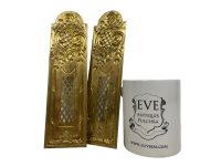 Alternative view of Vintage French Brass Finger Door Push Plates Decorative Fitting circa 1960-70's