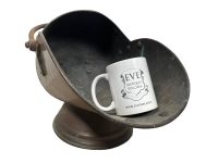 Alternative view of Vintage French Iron Copper Brass Metal Coal Shuttle Bucket Fireplace Fire Place Furniture Umbrella Stick Stand c1950-60's