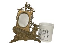 Alternative view of Vintage French Brass Photo Frame Sail Sailing Ship Glass Fronted circa 1960-70's