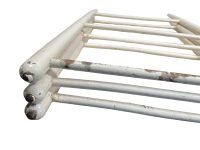 Alternative view of Vintage French White Painted Shabby Chic Wooden Towel Dish Cloth Clothes Rail Rack Hanger Dryer Bathroom Kitchen Airer circa 1920-40's