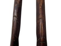 Alternative view of Vintage Philippines Carved Wood Wooden Giant Large Decorative Spoon And Fork Cutlery Wall Kitchen Decor Display Ornament c1970-80's