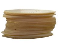 Alternative view of Antique Chinese Mother Of Pearl Tear Drop Lotus Flower Gaming Chip SOLD INDIVIDUALLY Counters Tokens Hand Engraved c1800-1850's