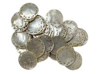 Antique Chinese INDIVIDUAL Mother Of Pearl Lattice Edged Circular Wise Man In Garden Gaming Chip Counter Token Engraved c1850s France