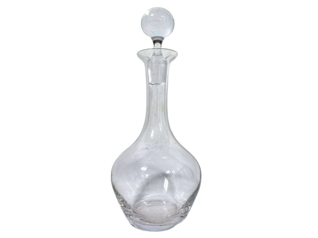 Vintage French Glass Drinks Decanter Caraffe With Stopper Wine Spirits Water circa 1980’s