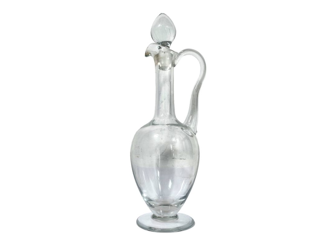 Vintage French Glass Drinks Decanter Caraffe With Stopper Wine Spirits Water circa 1980’s