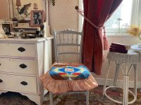 Antique French Pastel Tapestry Pillow Case Cushion Cover Art Noveau Couch Bed Chair or Sofa circa 1910-20's