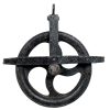 Vintage French Well Farm Commercial Shop Industrial Rope Pulley Pully Wheel Lifting circa 1940-50's