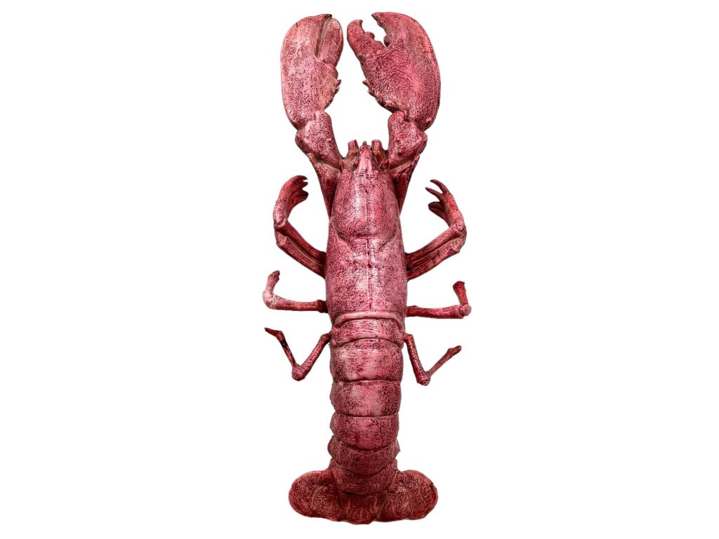 Vintage French Plastic Pink Large Lobster Shop Display Fishmonger Commercial Display Decorative Ornament c1980-1990’s