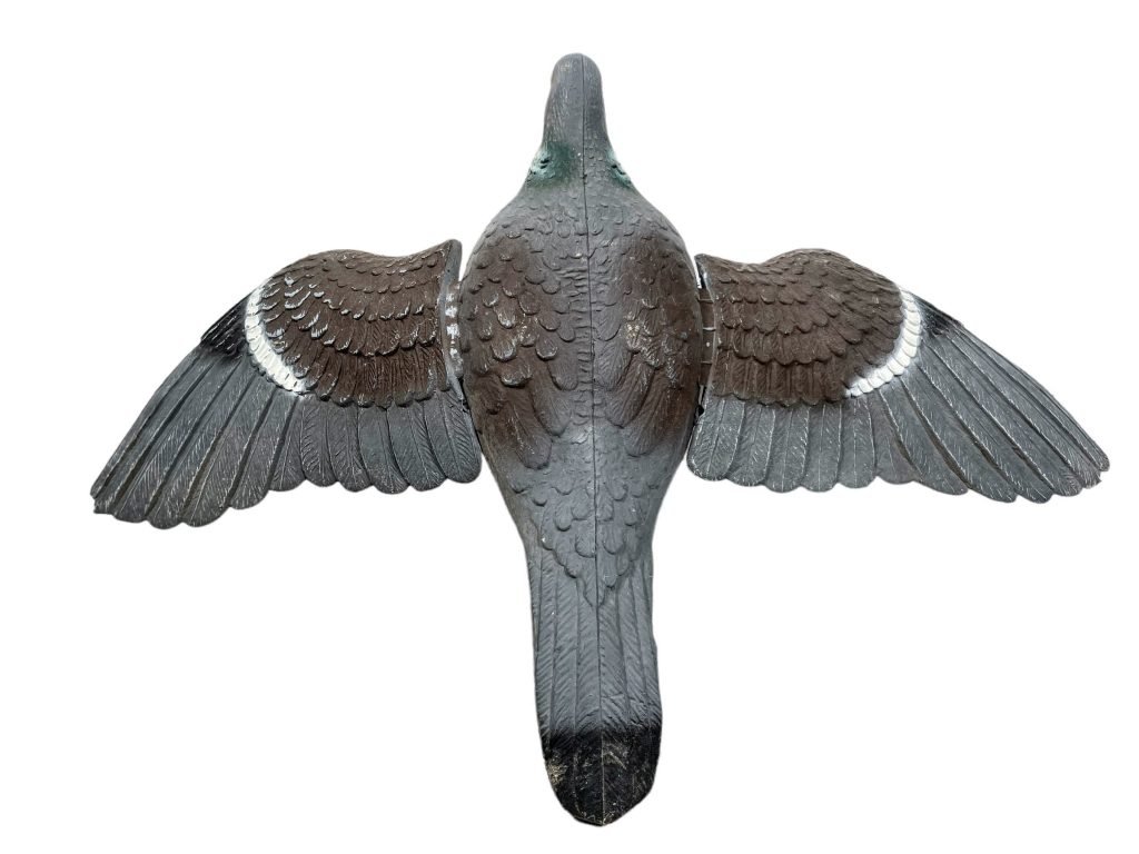 Vintage Italian Hunting Decoy Lifesize Wood Pigeon Grey Shooting Commercial Display Decorative Ornament c1990-2000’s