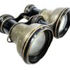 Antique French Brass Metal Binoculars Eye Theatre Or Hunting Field Glasses circa 1920-30's