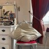 Vintage French Down Heavy Pillow Feather Pillow Insert Grandma Pillow Winter Cushion Bed Chair Sofa circa 1940's