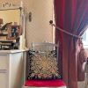 Vintage Turkish Square Gold Embellished with Faux Pearls and Mirrors Pillow Pillows Bed Chair Sofa circa 1970-80's