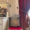 Vintage Turkish Square Gold Embellished with Faux Pearls and Mirrors Pillow Pillows Bed Chair Sofa circa 1970-80's