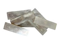 Antique Chinese Mother Of Pearl Rectangular Lotus Flower Hatched Gaming Chip SOLD INDIVIDUALLY Counters Tokens Engraved c1800-1850's