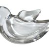 Vintage French Glass Flying Bird Shaped Dish Ornament Figurine circa 1970-80's