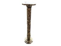 Vintage Italian Alabaster Heavy Stone Square Plinth Stand Display Shelf Pedestal circa 1960-70's