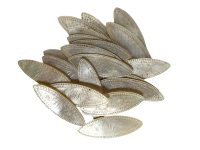 Antique Chinese Mother Of Pearl Tear Drop Lotus Flower Monogram Initialed Gaming Chip SOLD INDIVIDUALLY Counters Tokens c1800-1850's