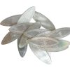 Antique Chinese Mother Of Pearl Tear Drop Lotus Flower Gaming Chip SOLD INDIVIDUALLY Counters Tokens Hand Engraved c1800-1850's
