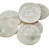 Antique Chinese Mother Of Pearl Circular Round Love Dove Flower Gaming Chip SOLD INDIVIDUALLY Counters Tokens Engraved c1800-1850's