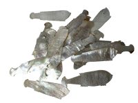 Antique Chinese Mother Of Pearl Fish Shaped Love Dove Gaming Chip SOLD INDIVIDUALLY Counters Tokens Engraved c1800-1850's