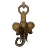 Vintage Indian Brass Elephant Head Bottle Cap Opener circa 1970's