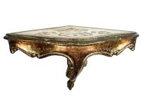 Vintage Italian Corner Shelf Florentine Style Florence Gold Ornately Decorated Small Wall Hanging Plinth Display c1960-70's