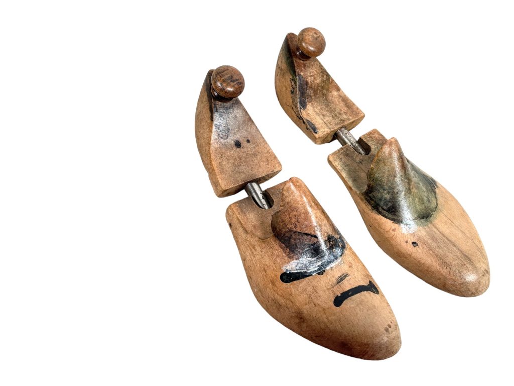 Vintage French Shoe Stretcher Shaper Wooden Form Wood Cobbler Maker Ornament Display Decor Mid Century Fashion c1950’s