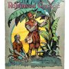 Antique French Robinson Crusoe Picture Book Collection Kids Storybook Memorabilia Collector circa 1920's