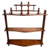 Antique Wall Shelf Shelving French Wooden Brown Natural Wood Stand Display Plinth Prop circa 1920's