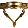 Vintage French Syroco Sconce Demi Semi Circle Gold Ornate Side Table Shelf Wall Mounted circa 1980-90's