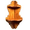 Vintage French Wooden Wood Stand Corner Shelf Standing Display Wall Hanging Two Shelf circa 2000