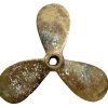 Vintage French Bronze Metal Ship Boat Propeller Tarnish Patina circa 1950-70's