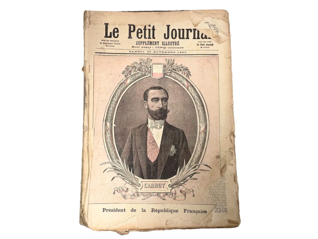 Antique French Job Lot Le Petit Journal Newspaper Supplement Illustre Number 1 to 57 Illustrations 8 Pages Per Edition Year 1890-1891