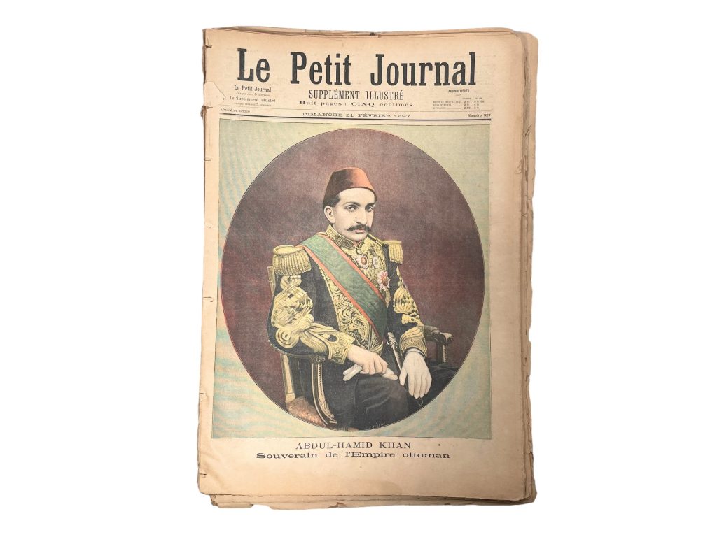 Antique French Job Lot Le Petit Journal Newspaper Supplement Illustre Number 322 to 340 Illustrations 8 Pages Per Edition Year 1897