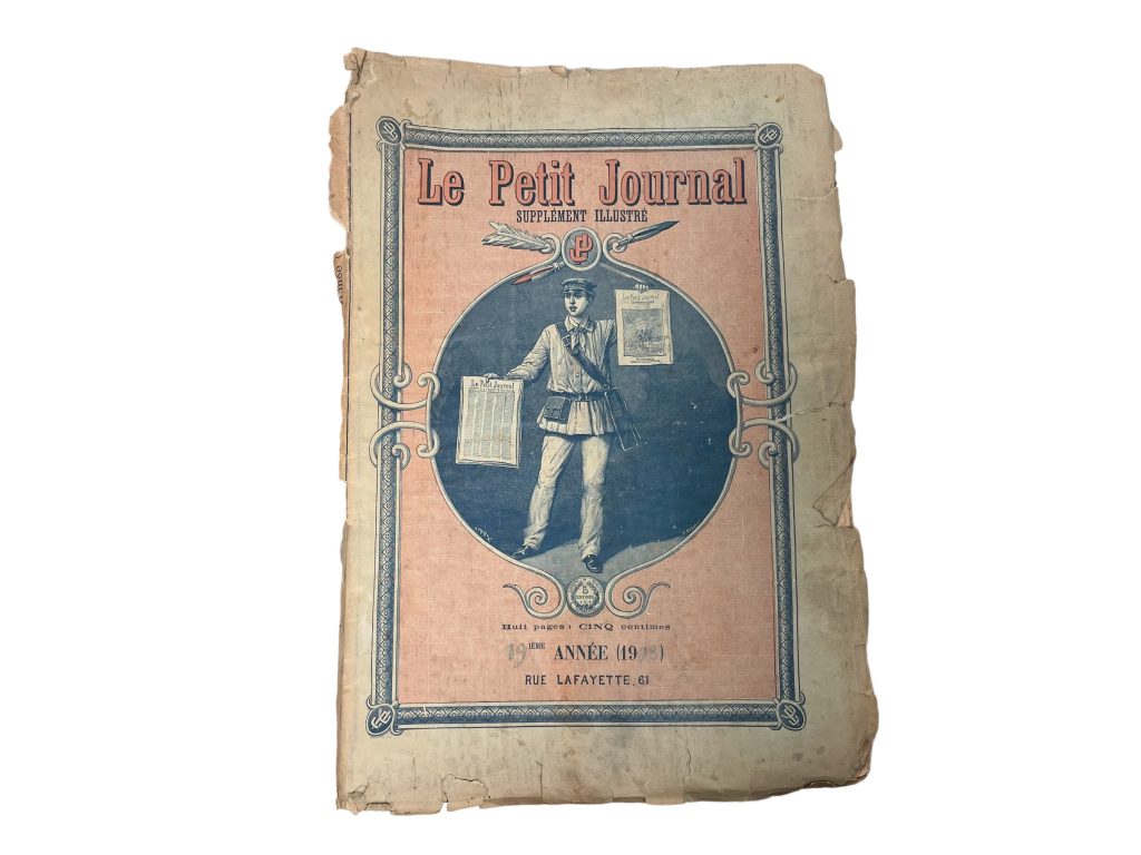 Antique French Job Lot Le Petit Journal Newspaper Supplement Illustre Number 894 to 945 Illustrations 8 Pages Per Edition Year 1908