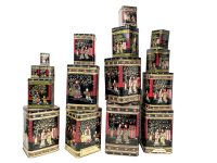 Vintage English Collection Job Lot Of Seventeen 17 Tea Storage Tins Tin Mixed circa 1980-90's