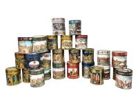Vintage Job Lot 26 Twenty Six German Lebkuchen Gingerbread Icing Cookie Biscuit Decorated Tin Storage Canister circa 1980-90's