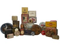 Alternative view of Vintage English French Collection Job Lot Of Twenty Six 26 Storage Tins Tin Mixed circa 1930-80's