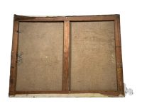 Alternative view of Vintage French Oil Painting Chippy Paint Art On Canvas Damage Wear "Depth" circa 1960-70's