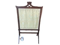 Alternative view of Antique French Screen Paravan Fireguard Gold Black Fire Screen Shield Divider Partition Decor Prop Furniture Chateaux Manoir c1920's