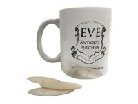 Alternative view of Antique Chinese INDIVIDUAL Mother Of Pearl Oval Flower Vase Lotus Gaming Chip Counter Token Hand Carved c1800-1850's