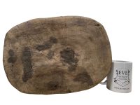 Alternative view of Vintage African Hand Carved Wooden Brown Wood Small Stool Chair Stand Display Foot Rest Plinth Seating c1960-70's