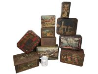 Alternative view of Vintage English French Collection Job Lot Of Ten 10 Larger Storage Tins Tin Mixed circa 1950-70's